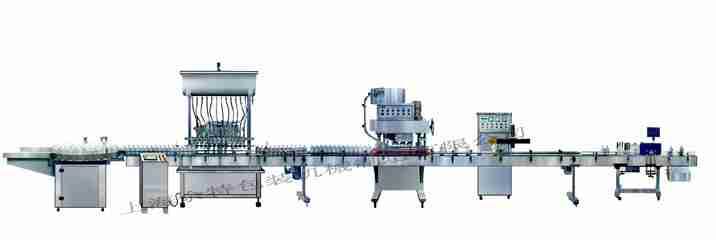 GZF-12L灌裝線直列式裝機、自動鎖蓋機、鋁箔封口、貼標灌裝線